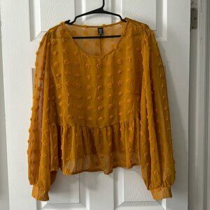 Puff ball blouse
